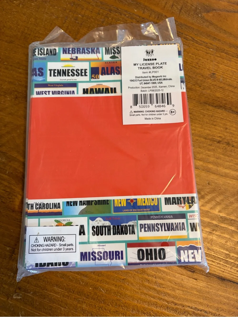 NIB My License Plate Travel Book. Contains 12 booklets